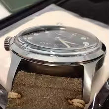 Custom Logo Watch for Men, Custom Watch Dial, Military Quartz, Arabic Dial, BGW9 & C3 Lume, Domed Crystal, VD78, Leather Strap