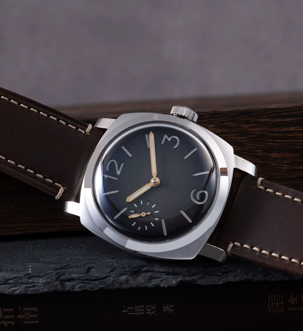 Custom High-end Logo Mechanical Watch Domed Sapphire Crystal BGW9 Lume ST3600 Retro Sandwich Dial Personalized Watches for Man