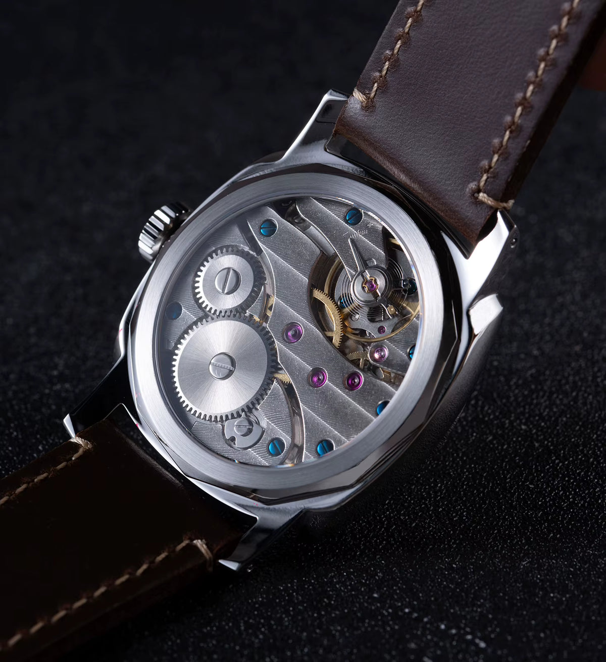 Custom High-end Logo Mechanical Watch Domed Sapphire Crystal BGW9 Lume ST3600 Retro Sandwich Dial Personalized Watches for Man